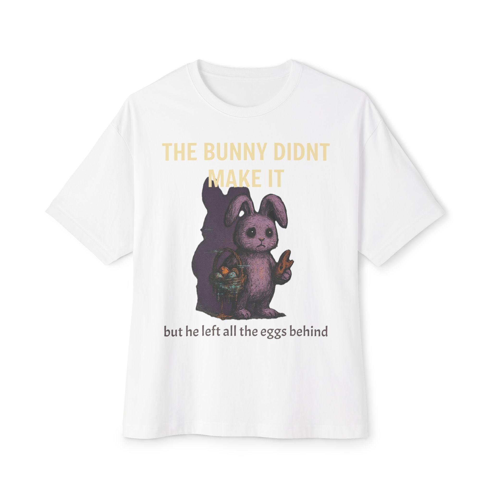 Dark Humor Easter Bunny Shirt – Funny Easter T-Shirt “The Bunny Didn’t Make It” – Sarcastic Easter Tee – Adult Easter Humor Gift