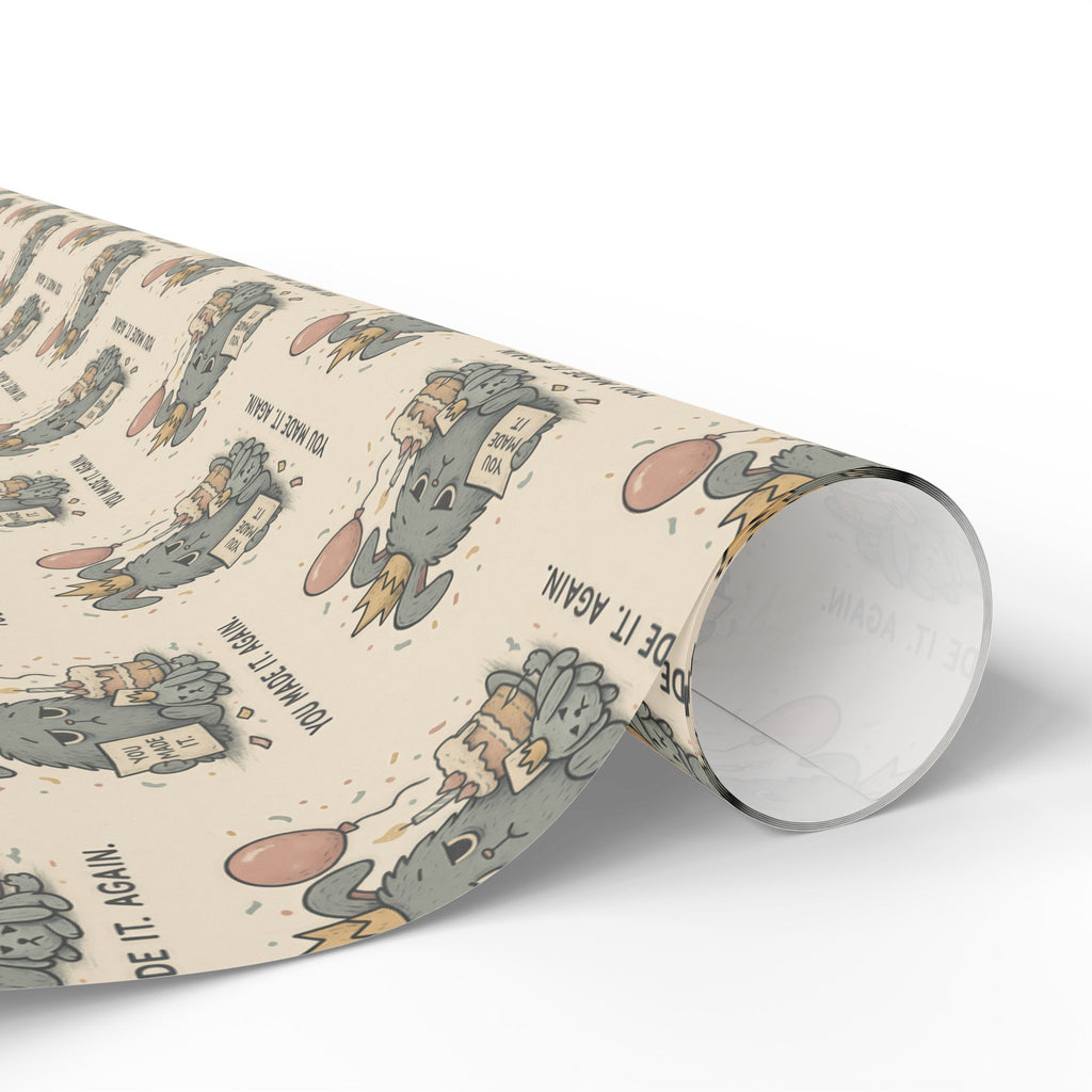 Wrapping Paper — Soft Collapse Birthday Wrap “You Made It. Again.”