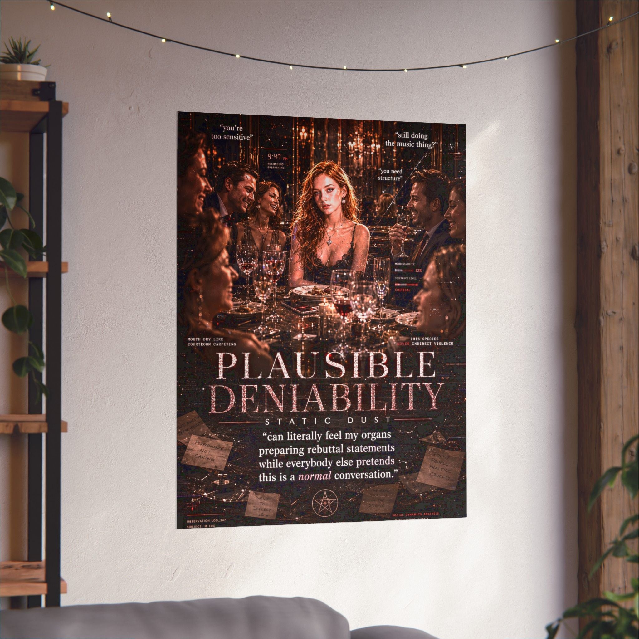 Plausible Deniability | Emotional Wall Art Print | Static Dust Visual Lexicon