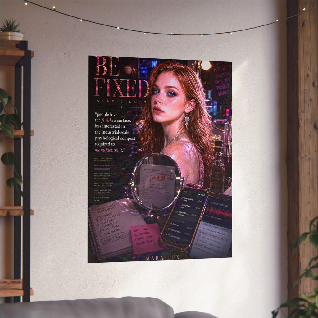 Be Fixed | Archive Print | Burnout Wall Art | Mental Health Poster | Static Dust Archive