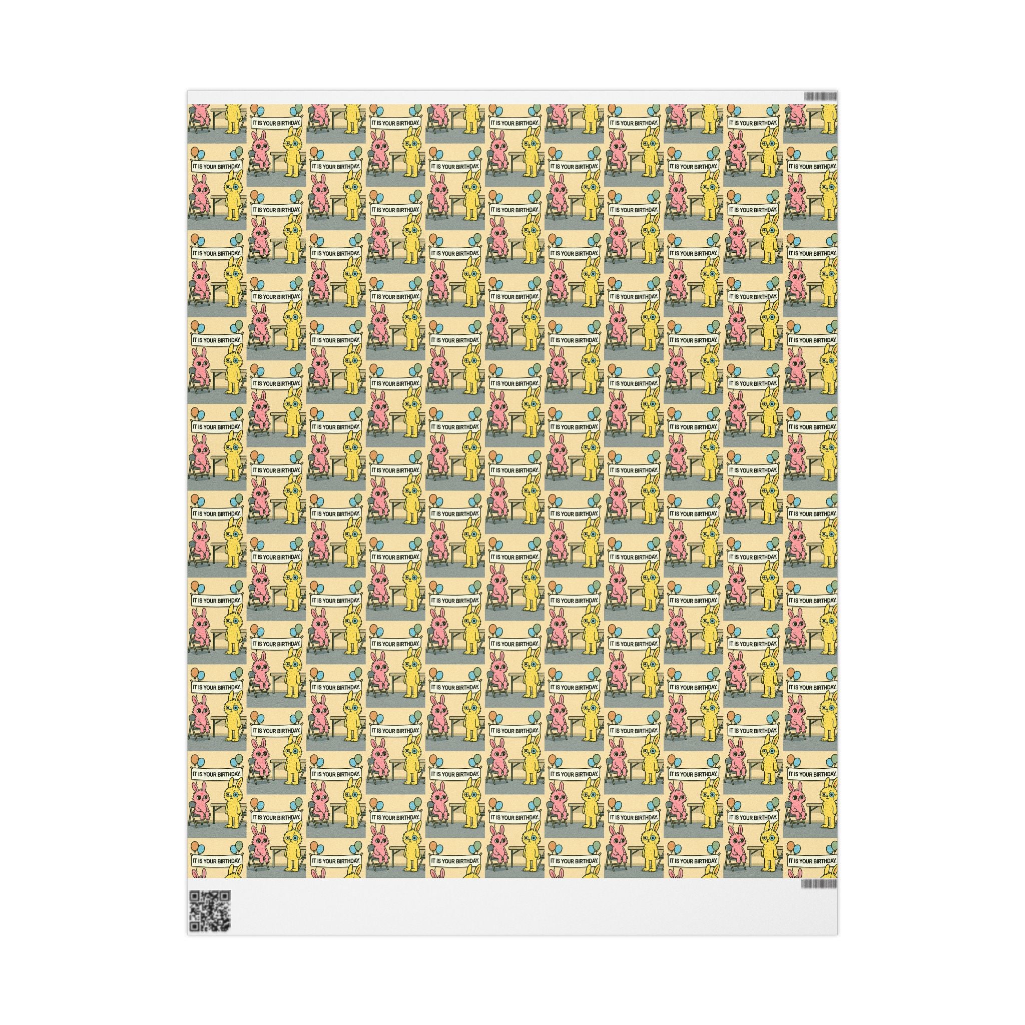 Wrapping Paper Dust Bunny Birthday Wrap — “It Is Your Birthday”