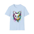 Color Splash Bunny T-Shirt | Neon Paint Drip Rabbit Tee | Graffiti Streetwear Shirt | Static Dust Graphic