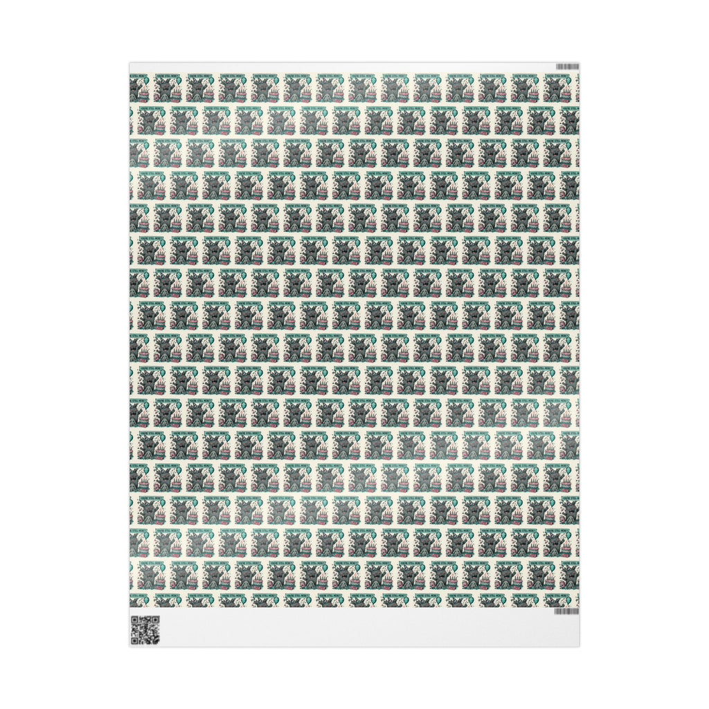 Wrapping Paper —  Feral Signal Birthday Wrap “You’re Still Here?”