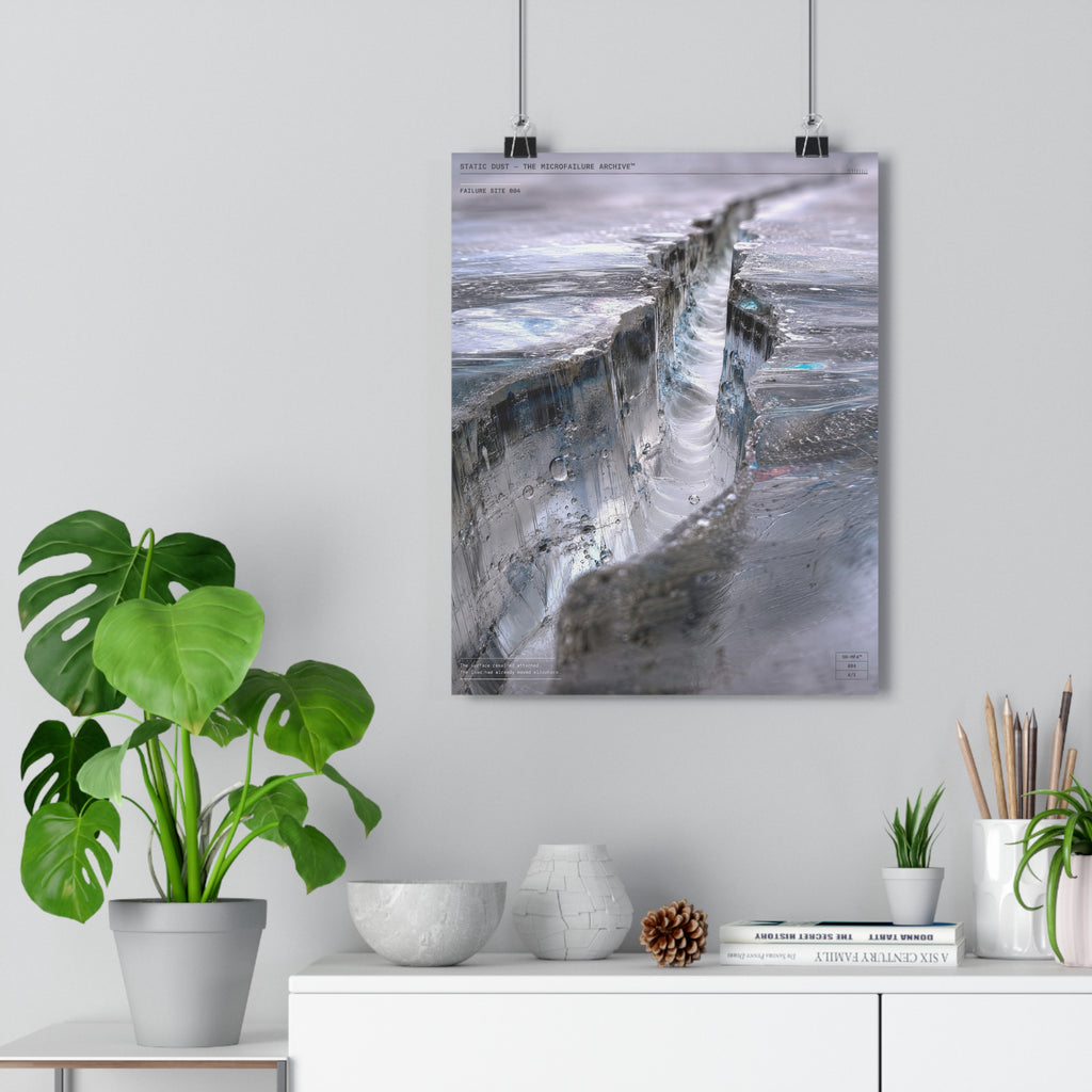 Abstract Macro Wall Art Print | Ice Fracture Photography | Static Dust Archive | Fine Art Print