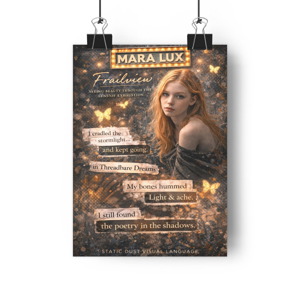 FRAILVIEW — A Word for Surviving While Quietly Falling Apart (Digital Download, Emotional Art Print, Mental Health Word)