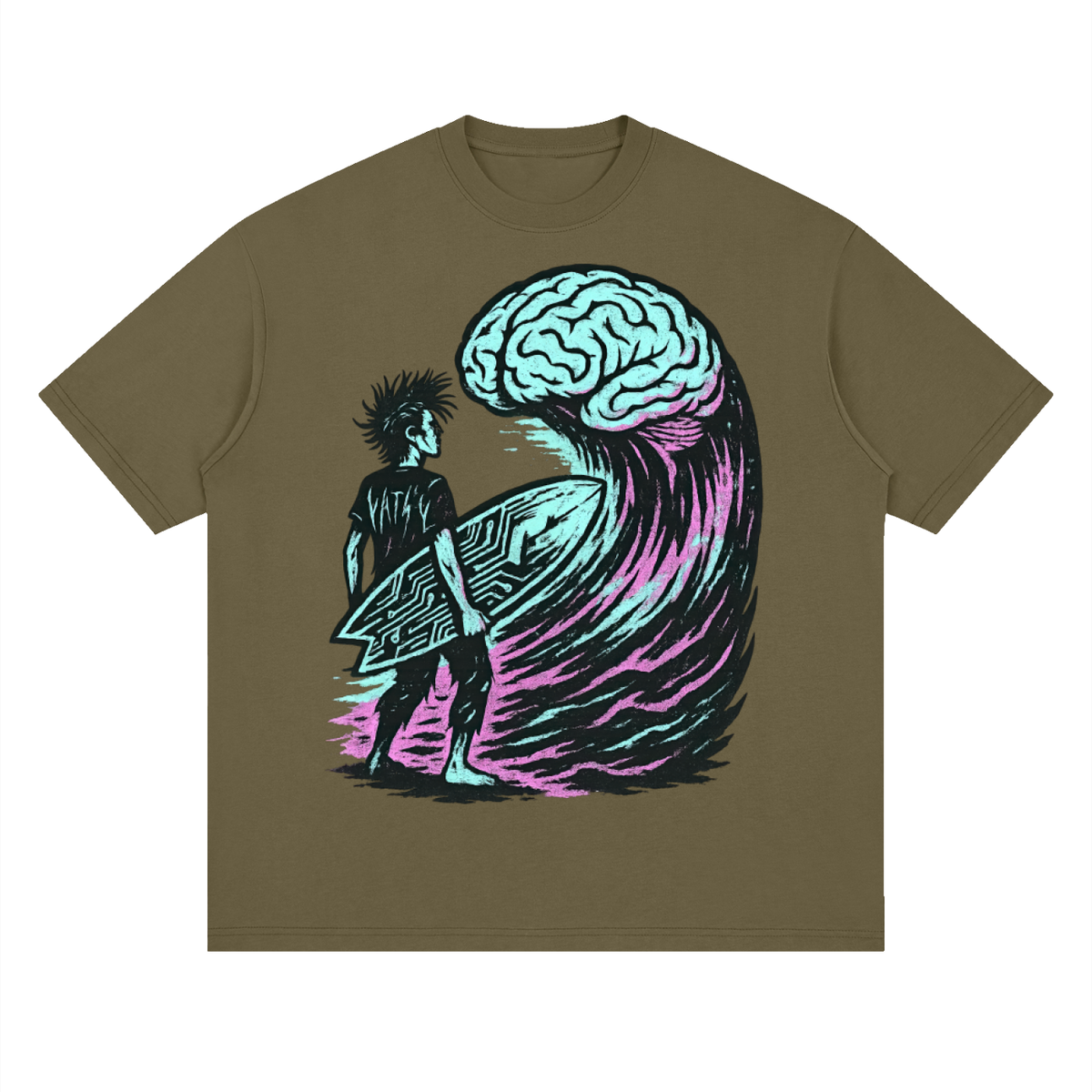 mentalhealth,surfershirt,brainshirt,ADHDgift,anxietyshirt,neurodivergent,overthinking,burnoutgift,psychologygift,graphictshirt,wavetshirt,unisexshirt,surfinggift