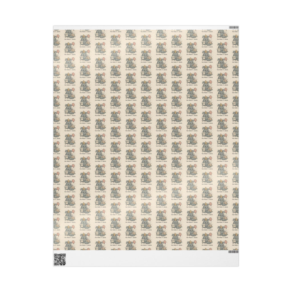 Wrapping Paper — Soft Collapse Birthday Wrap “You Made It. Again.”