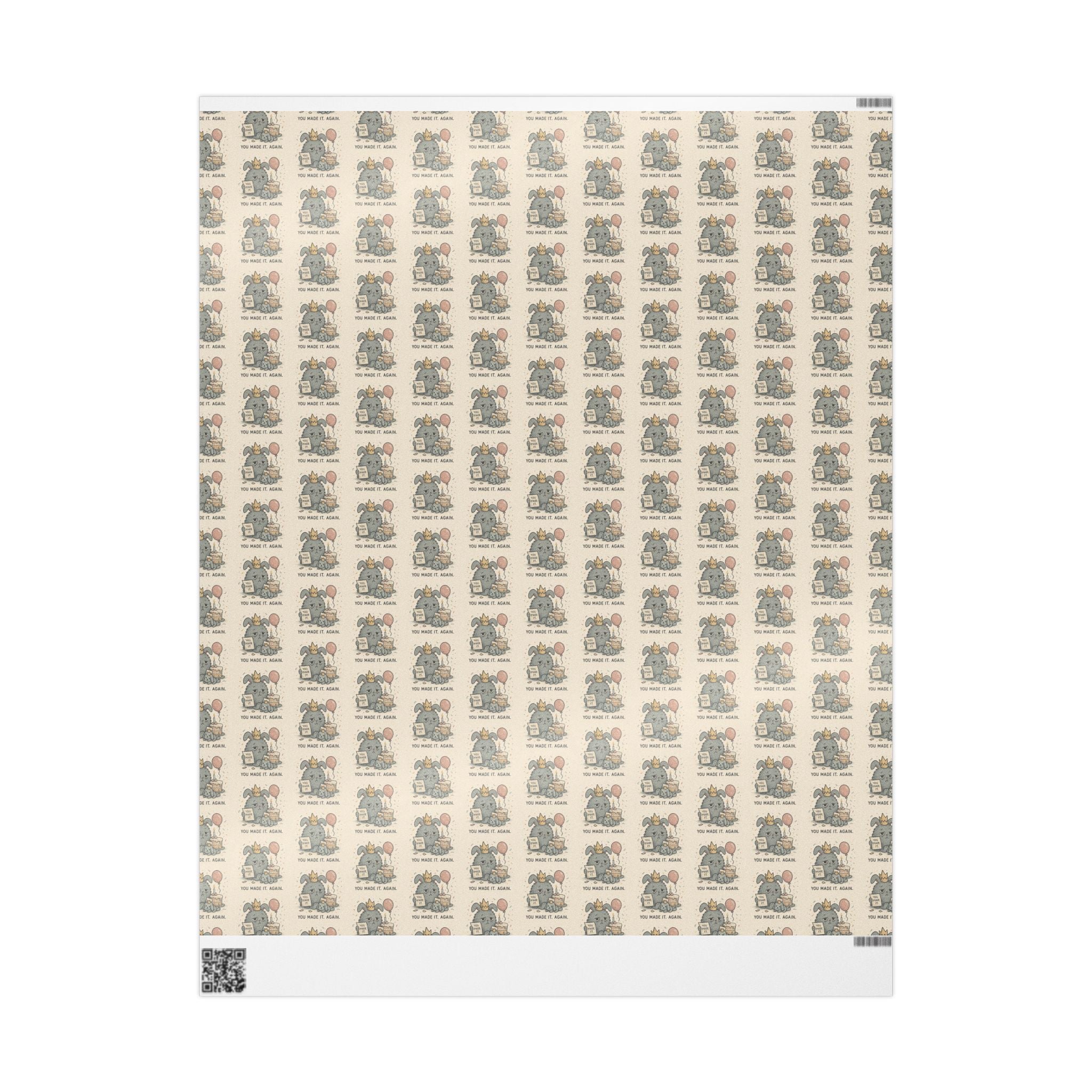 Wrapping Paper — Soft Collapse Birthday Wrap “You Made It. Again.”