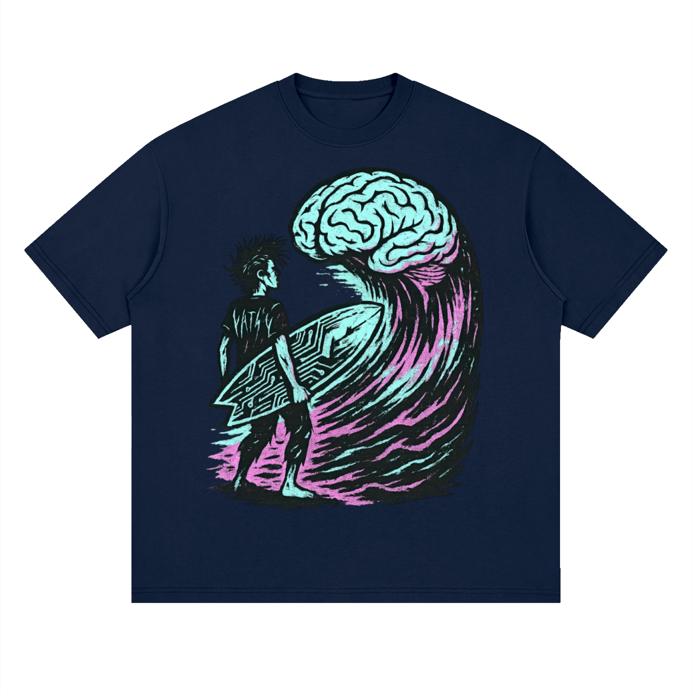 mentalhealth,surfershirt,brainshirt,ADHDgift,anxietyshirt,neurodivergent,overthinking,burnoutgift,psychologygift,graphictshirt,wavetshirt,unisexshirt,surfinggift