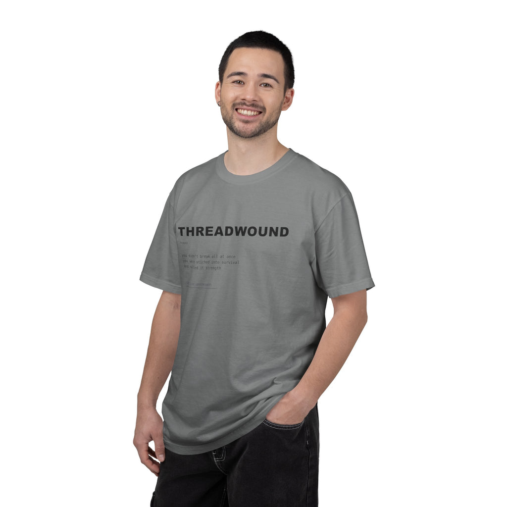 Threadwound Lexicon Shirt | Dark Aesthetic Definition Tee | Emotional Damage Word Tee | Minimal Typography Graphic | Static Dust Apparel