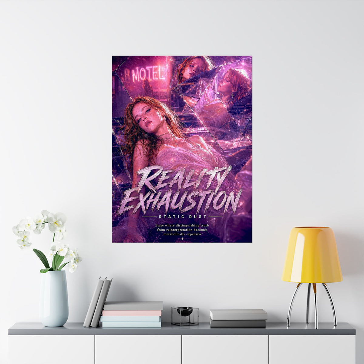 Reality Exhaustion | Emotional Wall Art Print | Static Dust Visual Lexicon