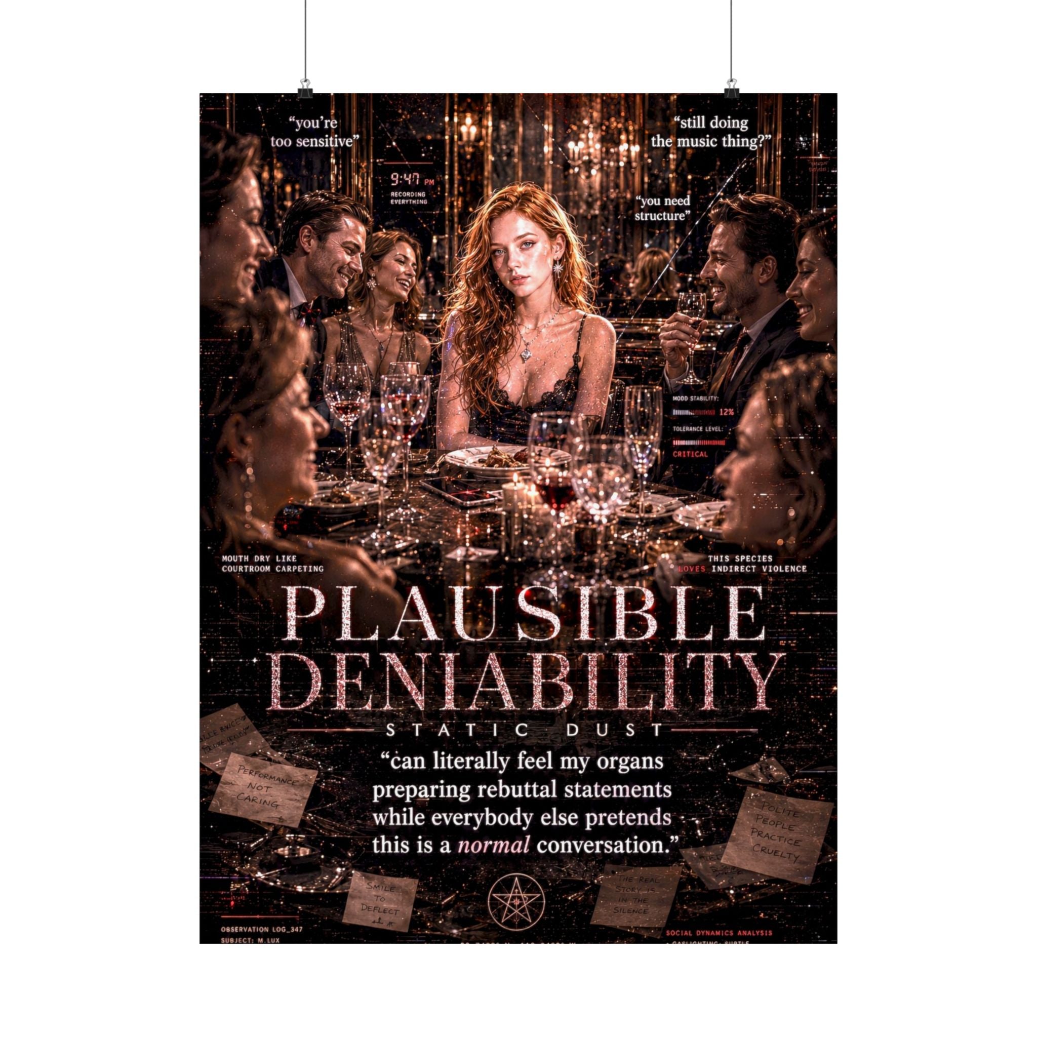 Plausible Deniability | Emotional Wall Art Print | Static Dust Visual Lexicon