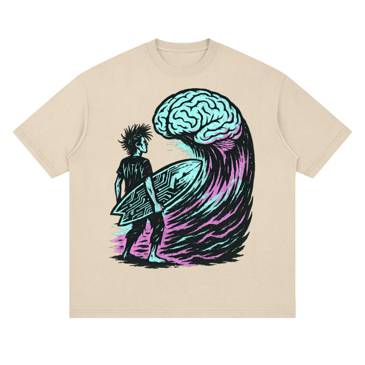 mentalhealth,surfershirt,brainshirt,ADHDgift,anxietyshirt,neurodivergent,overthinking,burnoutgift,psychologygift,graphictshirt,wavetshirt,unisexshirt,surfinggift