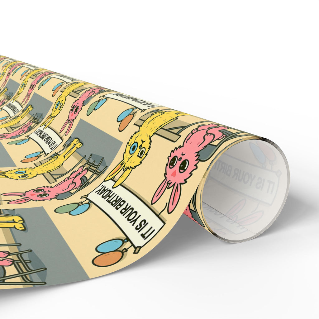 Wrapping Paper Dust Bunny Birthday Wrap — “It Is Your Birthday”