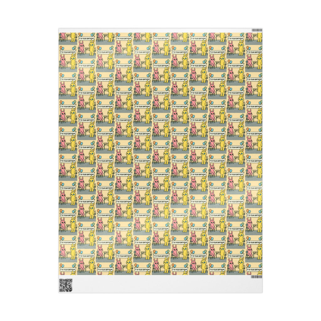 Wrapping Paper Dust Bunny Birthday Wrap — “It Is Your Birthday”