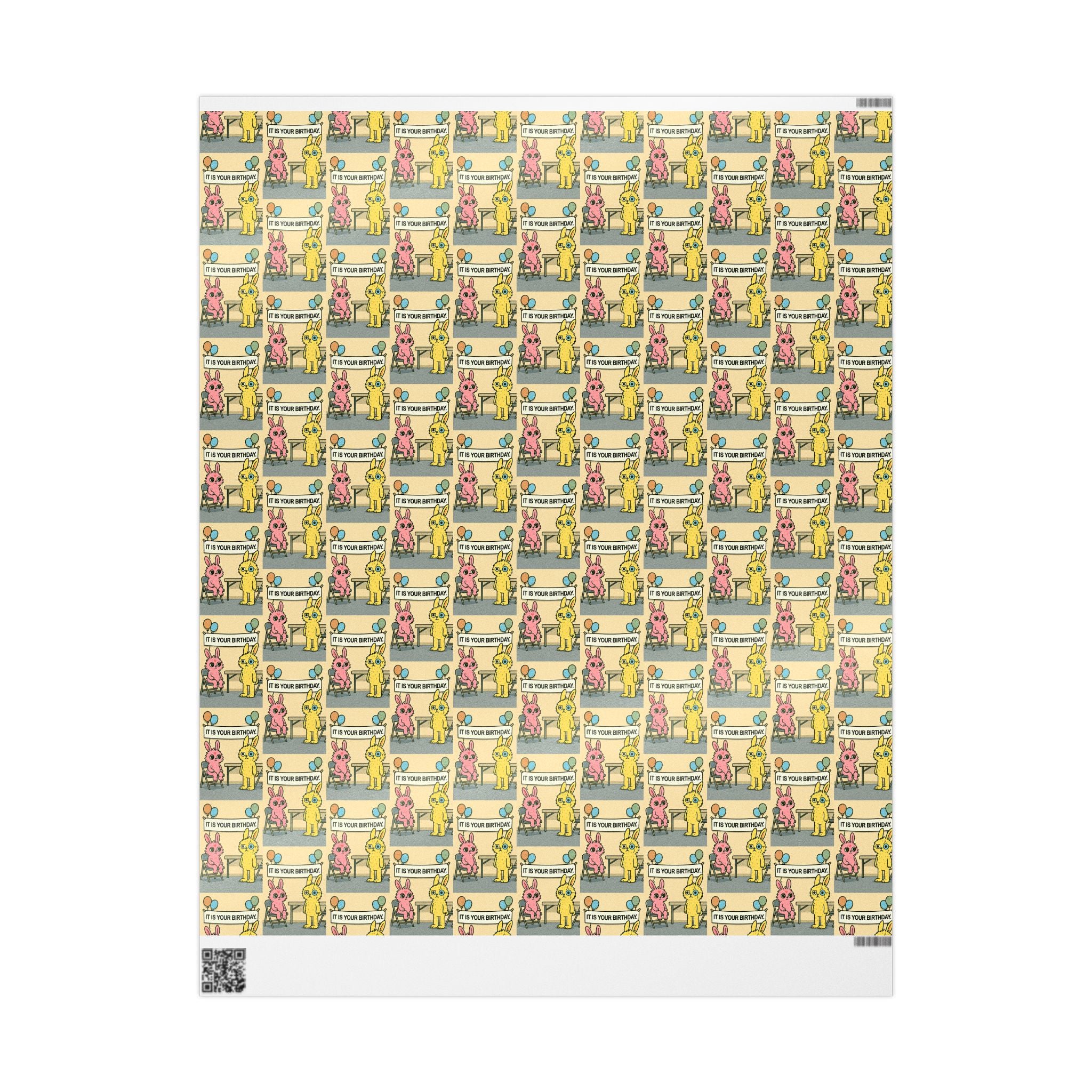 Wrapping Paper Dust Bunny Birthday Wrap — “It Is Your Birthday”