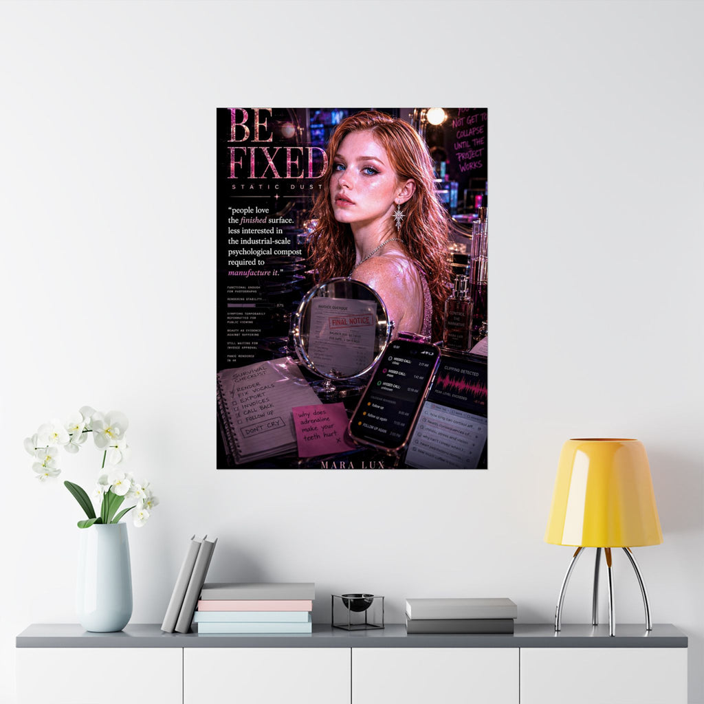 Be Fixed | Archive Print | Burnout Wall Art | Mental Health Poster | Static Dust Archive