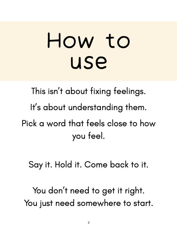 Kids Lexicon Starter Pack — Printable Feeling Words