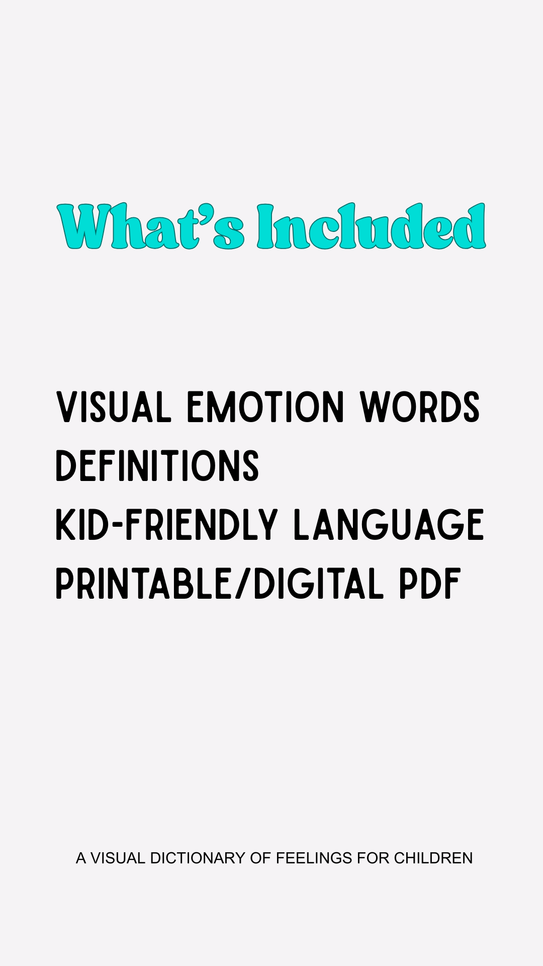 Kids Emotional Lexicon | Visual Dictionary of Feelings for Children