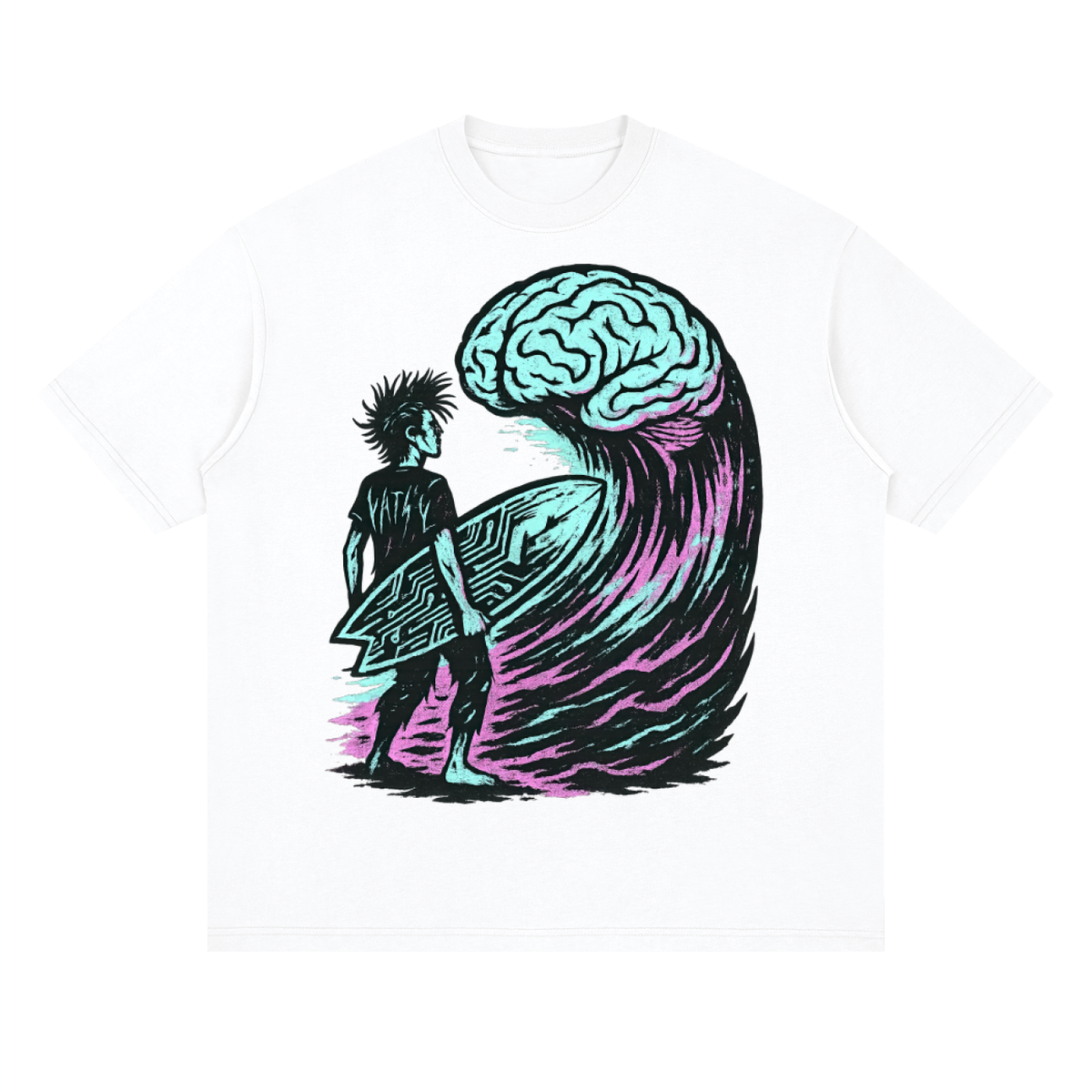mentalhealth,surfershirt,brainshirt,ADHDgift,anxietyshirt,neurodivergent,overthinking,burnoutgift,psychologygift,graphictshirt,wavetshirt,unisexshirt,surfinggift