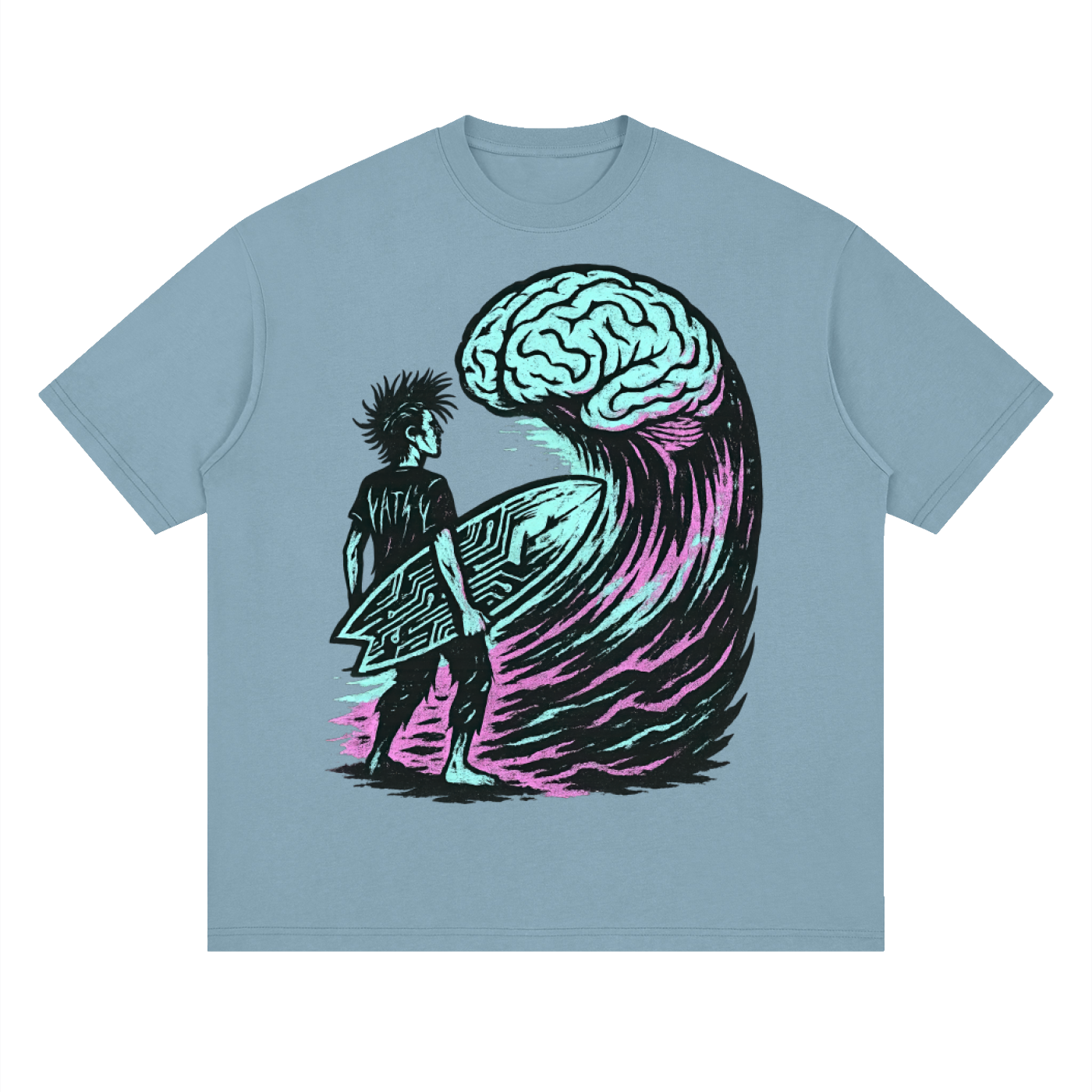 mentalhealth,surfershirt,brainshirt,ADHDgift,anxietyshirt,neurodivergent,overthinking,burnoutgift,psychologygift,graphictshirt,wavetshirt,unisexshirt,surfinggift